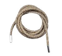 KXCVBNKLJ Cotton Drawstrings with Metal Lock Ends, 120cm 6mm Multicolor Rhinestone Drawstring Replacement Cord For Hoodies Trousers(Gold)