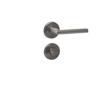 KXCVBNKLJ Door Handle with Lock Indoor Invisible Secret Door Lock Single Tongue Indoor Handle Zinc Alloy Multiple Sizes(Steel Gray A01 05)