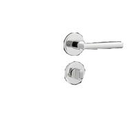 KXCVBNKLJ Door Handle with Lock Indoor Invisible Secret Door Lock Single Tongue Indoor Handle Zinc Alloy Multiple Sizes(Bright Chrome A01 05)
