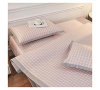 KXCVBNKLJ Ice Silk Bed Linen, Ice silk fiber cool pillowcase sheet set multicolor and various sizes(2,90x195cm 2 pcs set)