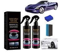 KXDEFE Car Nano Scratch Repair Spray, Car Scratch Removal Spray Nano Auto Repair Polish, Multifunctional Car Ceramic Spray, Car Cleaning Spray, Suitable for Various Vehicle Scratch Repair. (2pcs)