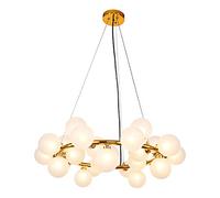 KXEcoLife 25-Light Globe Sputnik Chandelier Wagon Wheel Chandeliers Pendant Lights Magic Bean Molecular Ceiling Hanging Lighting, Modern for Living Dining Room (, 25-Light)