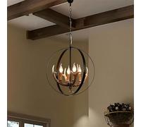 KXEcoLife American Retro Chandelier Personality Creative Living Room Restaurant Bedroom Clothing Store Cafe Bar Log Cabin Pendant Light (H B D49CM)