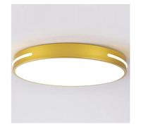 KXEcoLife Ceiling Lamp Side-Illuminated Flush Mount Light Fixtures Scandinavian Ultra-Thin 1.9in Flat Lights Embedded Canopy for Living Room Bedroom Foyer Hallway(Golden,19.7in)