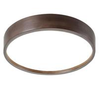 KXEcoLife Ceiling Lamp Walnut Wood LED Slim Panel Light Flush Mount Round Fixture for Living Room Bedroom Kitchen Study Corridor(Tricolor light,60cm)