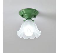 KXEcoLife chandelier, Nordic Small Ceiling Light E27 1-Light Glass Shade Fixture Home Balcony Hallway Flush Mount Entryway Stairs Close to Fixtures