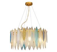 KXEcoLife Chandeliers Firework LED Light Modern Ceiling Lamps Chrome Frosted Glass Stainless Steel Crystal Pendant Lighting Chandelier
