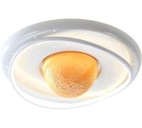 KXEcoLife Creative Moon Children's Room Ceiling Light Fixture Modern Minimalist Round Girls Bedroom Lamp Mid Century Nordic Kindergarten Chandelier For Living Stairs Nursery Baby's