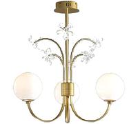 KXEcoLife Crystal Sputnik Chandelier,8-Light Globe Chandelier Lighting Modern Adjustable Branches Chandeliers Ceiling Light Fixtures for Bar Living Room Dining Room-Gold 64x47cm Made in Chin