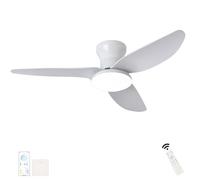 KXEcoLife Dimmable LED Ceiling Fan Light with Remote Control Modern 6 Speed Reversible for Living Room Bedroom Kitchen Outdoor Silent DC Motor Fixture