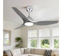 KXEcoLife Indoor Quiet Ceiling Fans with Dimmable LED Light Smart Fan Remote/APP/Voice Control, 6 Speeds Modern for Bedroom Dining Room Living