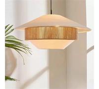 KXEcoLife Japanese White Fabric Pendant Light Living Room Bedroom Restaurant Nordic Cloth Chandelier Decor Handmade Lamps