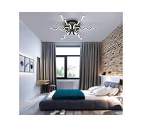 KXEcoLife LED Dimmable Ceiling Light 52W Modern Flush Mount Fixture with Remote Control Black Aluminium Creative Design Lighting for Dining Table Room Living Restaurant
