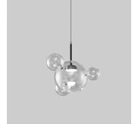 KXEcoLife LED Scandinavian bubble glass chandelier, creative art magic bean molecular for living room dining lamps and lanterns,Single head