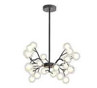 KXEcoLife MENG Firework Chandelier Modern Sputnik Led Ceiling Light Fixture Adjustable Lighting for Kitchen Dining Room Living Room,Black,30 Lights Interesting
