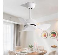 KXEcoLife Modern 22in Ceiling Fan Without Light Remote Control 6 Speeds Quiet Small No Propeller 3 Blades, DC Motor Reversible Fans For Bedroom Dining Room Patio Kitchen