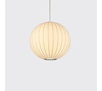 KXEcoLife Modern Artificial Silk Pendant Lighting,Simplicity Indoor Art Hanging Lamp Creativity Spherical Ceiling Light for Living Room Restaurant Garden Decor(White,60x56cm(24x22inch))