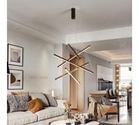 KXEcoLife Modern Black Staircase Chandeliers for High Ceilings 98.4" Foyer Linear Chandelier Dimmable LED Entryway Ceiling Long Pendant Light Living Room Office (Color : 5