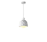 KXEcoLife Modern Creative Fruity Resin Chandelier,LED E27 Base Single Head Pendant Light,Indoor Adjustable Height Ceiling Light Fixture(White 17cm)