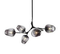 KXEcoLife Modern Industry Sputnik Chandelier, E27 Industrial Molecule Adjustable Branch Pendant Light with Handblown Glass Chandelier Energy Class Color : 5 Heads)