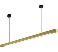 KXEcoLife Modern LED Restaurant Strip Pendant Light Nordic Minimalist Acrylic Hanging Lamp Fixture Wooden Chandelier Adjustable Kitchen Island Bar Counter Ceiling Lighting 300(Size:120 * 3 * 4cm