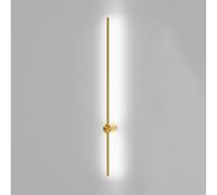 KXEcoLife Modern Minimalist Linear Wall Sconce Brass Chandelier - Lamp with White Silicone Shade, Adjustable LED,360° Rotating Fixture for Stylish Indoor Lighting