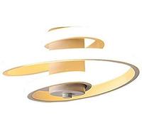 KXEcoLife Modern Spiral Ceiling Light Acrylic White Shade Chandelier LED Flush Mount Lighting Pendant for Hallway Book Store Living Room Bedroom Restaurant Cafe Bar, Color: Comfortable