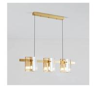 KXEcoLife Modern Style Led Chandelier for Kitchen Dining Room Table Office Black Copper Ceiling Pendent Lamp Indoor Luxury Hanging Light