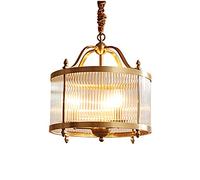 KXEcoLife Nordic Chandelier,Creative Country Chandelier,American Personality Simple Copper Lamp,Living Room Bedroom Dining Table,Round Lamp-A 40 * 42cm. Made in China