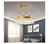KXEcoLife Nordic Princess Room Crown Crystal Led Chandelier for Study Kitchen Bedroom Corridor Hotel Home Lighting Ceiling Pendant Lamp,Room Wall Lights innovate