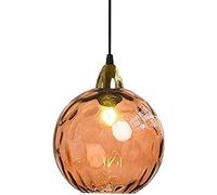 KXEcoLife Nordic Style Pendant Light 20cm/7.8in Colored Glass Shade Creative Hanging Fixture Simple Decor Chandelier Mini Handblown Lamp for Modern Interiors