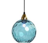 KXEcoLife Nordic Style Pendant Light 20cm/7.8in Colored Glass Shade Creative Hanging Lighting Simple Chandelier Decor Mini Hand-Blown Lamp for Modern Home