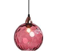 KXEcoLife Nordic Style Pendant Light 20cm/7.8in Creative Glass Shade Simple Decorative Chandelier Mini Hanging Lamp Elegant Tinted Lighting Fixture for Home Decor