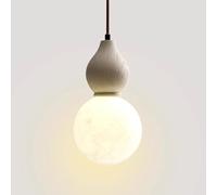 KXEcoLife Pendant Light Microcement Hanging Lamp Concrete Lighting with 3D Acrylic Shade Japanese Style Ceiling Lamps Kitchen Island