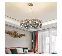 KXEcoLife Postmodern LED Chandeliers Luxury Smoke Grey Glass Ceiling Pendant Lighting for Dining Room Kitchen Bedroom Decor Suspen Lamp