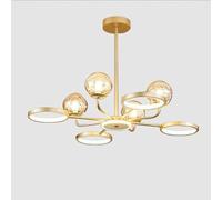 KXEcoLife Scandinavian modern iron chandelier,led minimalist molecular light,creative commercial light,for living room home bedroom dining room,8 heads