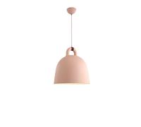 KXEcoLife Simple Creative Industrial Chandelier,Bell Resin Pendant Light,E27 Base Single Head Hanging Light,Indoor Adjustable Height Ceiling Light Fixture(Pink 35cm)