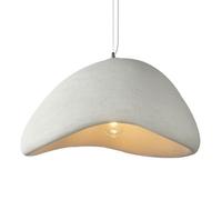 KXEcoLife Single Head Ceiling Hanging Lamp, Nordic Minimalist Style High Density Polyethylene Pendant Light, E27 Base Flush Mount Chandelier Shade, Restaurant Living Room Kitchen Decoration