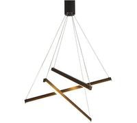 KXEcoLife Sputnik Staircase Chandelier for High Ceilings 98.4" Remote Control Dimmable LED Long Pendant Modern Black Entryway Foyer Living Room Villa Hotel Office Made in China