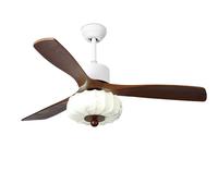 KXEcoLife Vintage Ceiling Fan with Light Indoor Quiet Fans LED Modern Smart Remote/APP/Voice Control, 6 Speeds for Bedroom Dining Room Living