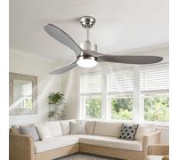 KXEcoLife Wood 52in Ceiling Fan with Light Modern Smart Remote/APP/Voice Control, 6 Speeds Quiet Fans Dimmable LED for Bedroom Dining Room Living