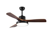 KXEcoLife Wood Ceiling Fan with Light Modern Smart Remote/APP/Voice Control, 6 Speeds Quiet Low Profile LED for Bedroom Dining Room Living