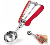 KXF Ice Cream Scoops with Easy Trigger Release 4 Tbsp 6cm Large Sized Stainless Steel Cookie Scoop Spoon for Meatballs, Melon Balls, Mashed Potatoes, Cookie, Cupcake, Muffins, Sorbet