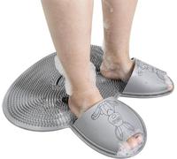 Kxiokod Foot Scrubber in Shower Mat Silicone with Suction Cups Feet Toe Non-Slip Massager Pad Scraper Bath Back Rabbit Wall Mounted