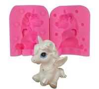 KXJHY 3D Unicorn Silicone Molds Fondant Cake Jello Pudding Chocolate Ice Cube Mold Pastry Candy Mould Baking Cake Decoration Tools