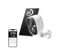 KXJQBM Security Camera, 5MP 365 Days Video Support Max 128G SD Card Cloud Storage Outdoor Color Night Vision IP Battery Camera for Home Security(Cam Add 128G Card)