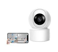 KXJQBM Security Camera, 5MP Camera Monitoring Two-way Voice Intercom Automatic Body Tracking Full Color Night Vision Indoor Support for Home Security(3MP Camera None Card)