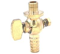 KXJSYL Tool 1/8" 1/4" 3/8" 1/2" BSP Male Thread To 10mm I/D Hose Barbed Brass Drain Petcock Shut Off Valve For Fuel Gas Oil Air(3/8")