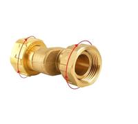 KXJSYL Tool 1PC Brass Female To Male Eccentric Union 1" Thickened Adapter Elbow Water Pipe Side Shift Corner Joint Fittings(Female-Female)