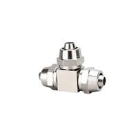 KXJSYL Tool 1PC Pneumatic Quick Screwing Brass Hose Fitting T-type L-type Cross-type Tube OD 4mm 6mm 8mm 10mm 12mm 14mm 16mm Pneumatic Fittings(Three way,14mm)